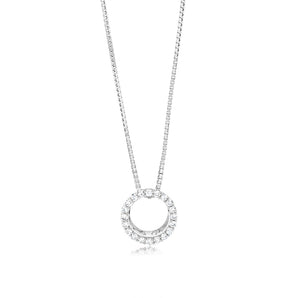 Luminesce Lab Grown 1/10 Carat Diamond Circle of Life Pendant in Sterling Silver