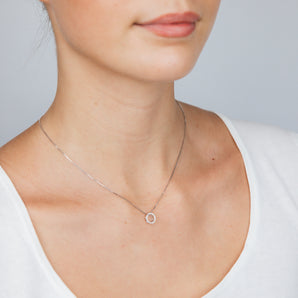Luminesce Lab Grown 1/10 Carat Diamond Circle of Life Pendant in Sterling Silver