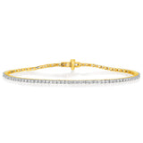 1 Carat Luminesce Lab Grown Diamond Tennis Bracelet in 9ct Yellow Gold