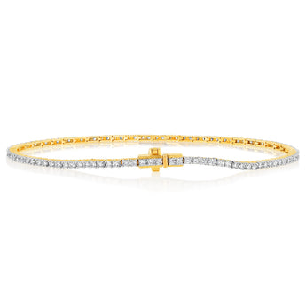1 Carat Luminesce Lab Grown Diamond Tennis Bracelet in 9ct Yellow Gold