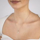 Luminesce Lab Grown 3/4 Carat Diamond Solitaire Pendant on 9ct White Gold Adjustable Chain