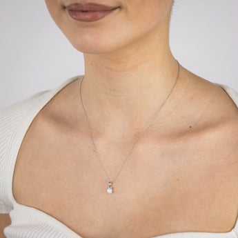 Luminesce Lab Grown 3/4 Carat Diamond Solitaire Pendant on 9ct White Gold Adjustable Chain