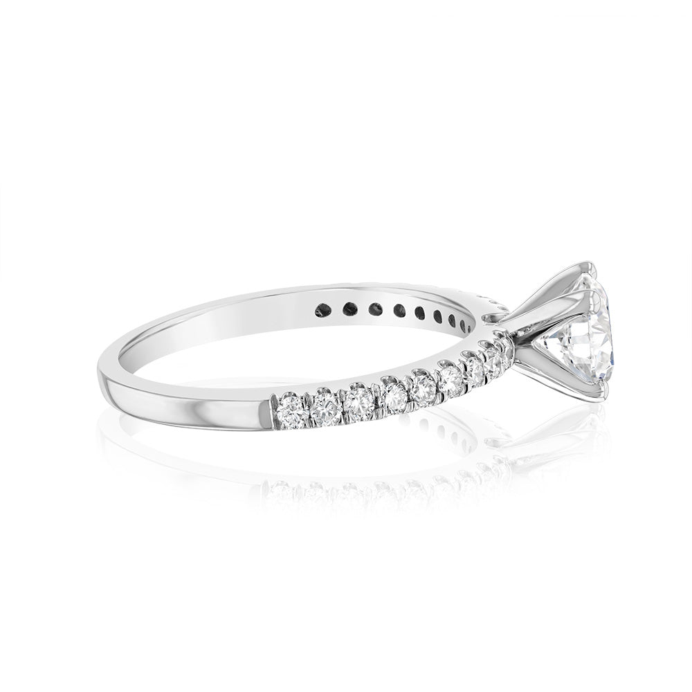 Platinum Riser Lab Luminesce Lab Grown Platinum 1 Carat Diamond Ring– Shiels Jewellers