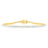Luminesce Lab Grown 3 Carat Diamond Tennis Bracelet in 9ct Yellow Gold