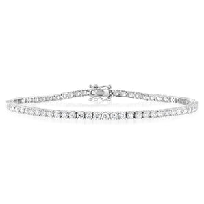 Luminesce Lab Grown 4 Carat Diamond Tennis Bracelet in 9ct White Gold