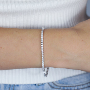 Luminesce Lab Grown 4 Carat Diamond Tennis Bracelet in 9ct White Gold