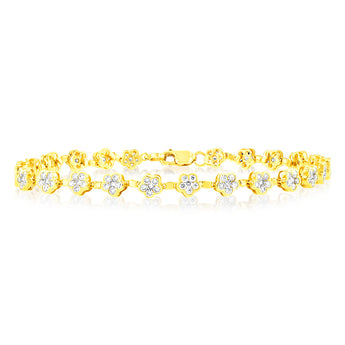 Luminesce Lab Grown 1.9 Carat Diamond 18cm Bracelet in 9ct Yellow Gold