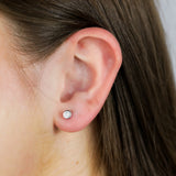 Luminesce Lab Grown 0.30 Carat Sterling Silver Bezel Diamond Studs