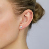 Luminesce Lab Grown 1/2 Carat Sterling Silver Bezel Diamond Studs