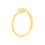 Luminesce Lab Grown 9ct Yellow Gold 1/5 Carat Flower Shaped Diamond Ring