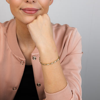 Luminesce Lab Grown 1/2 Carat Tennis Diamond Bracelet in Gold Plated Silver 17.5CM