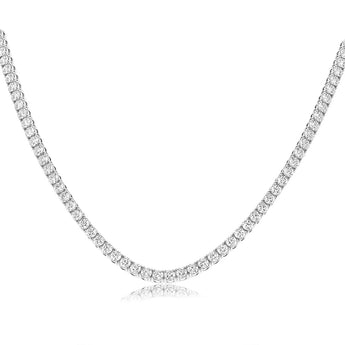 Luminesce Lab Grown 12 Carats Diamond Tennis Necklace in 9ct White Gold