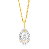 Luminesce Lab Grown 1/2 Carat Diamond Pendant in 9ct Yellow Gold