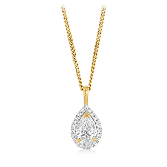 Luminesce Lab Grown 1/2 Carat Diamond Pendant in 9ct Yellow Gold