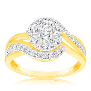 Luminesce Lab Grown 1 Carat Diamond Ring in 9ct Yellow Gold