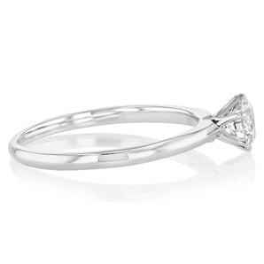 Luminesce Lab Grown Sterling Silver 1/2 Carat Diamond Solitaire Ring