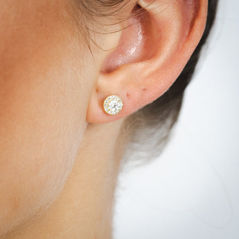 Luminesce Lab Grown 1/2 Carat Diamond Earrings in 9ct Yellow Gold