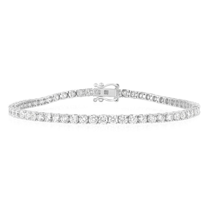 Luminesce Lab Grown 5 Carat Diamond Tennis Bracelet in 9ct White Gold
