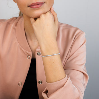 Luminesce Lab Grown 5 Carat Diamond Tennis Bracelet in 9ct White Gold