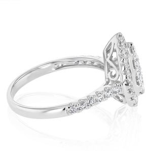 Luminesce Lab Grown 3/4 Carat Diamond Pear Shaped Ring in 9ct White Gold