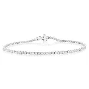 Luminesce Lab Grown 1 Carat Diamond Tennis Bracelet in Sterling Silver