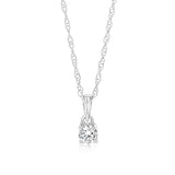 Luminesce Lab Grown 1/10 Carat Diamond Pendant on Chain in 9ct White Gold