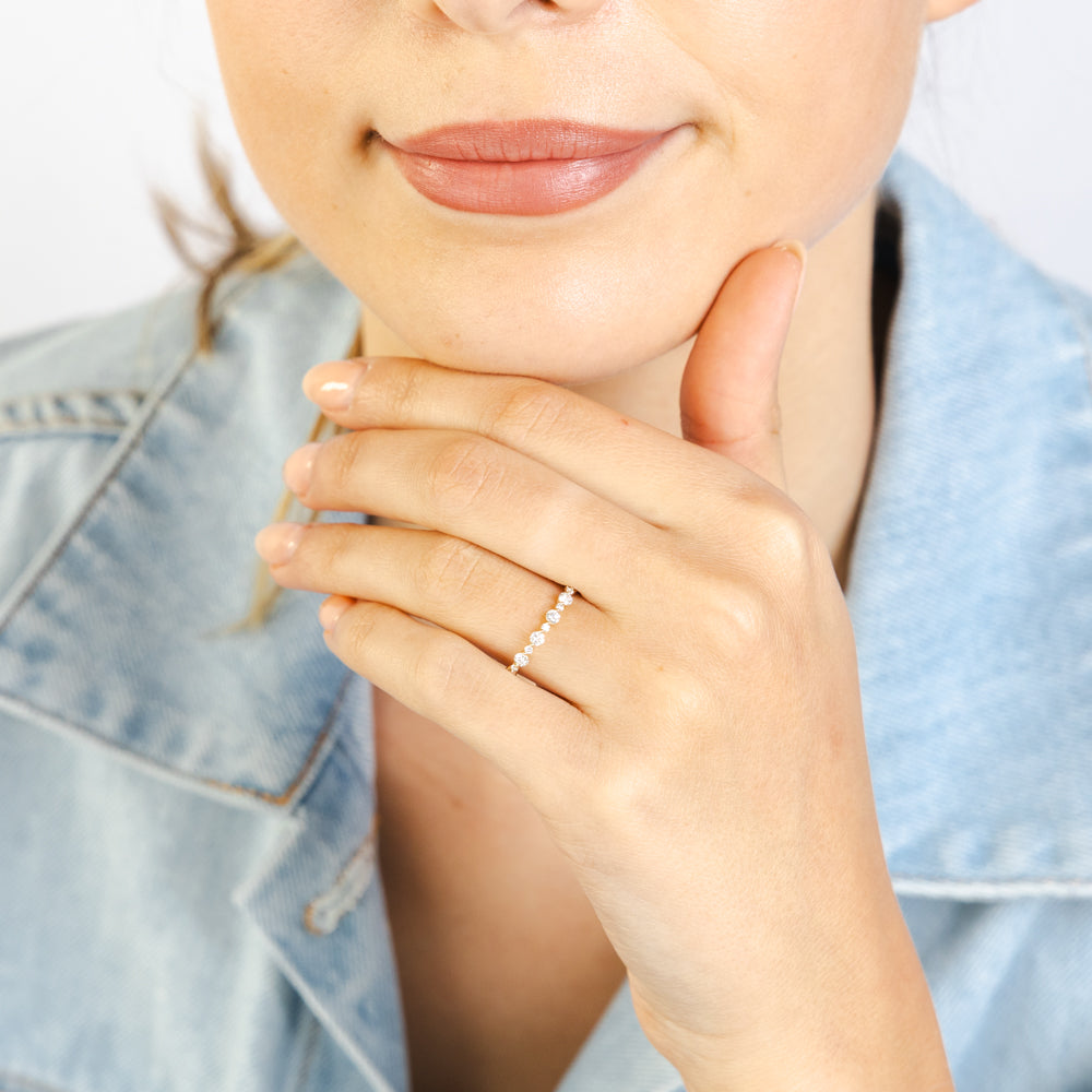 Full Ring Luminesce Lab Grown Diamond 1/2 Carat Eternity Ring in 9ct Yellow Gold ...