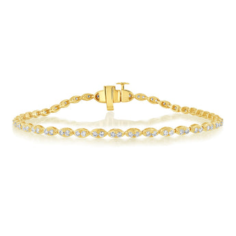 Luminesce Lab Grown Diamond 1 Carat Fancy Bracelet in 9ct Yellow Gold