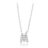 Luminesce Lab Grown Diamond "M" Pendant on Adjustable 40-45cm Chain Set in Sterling Silver