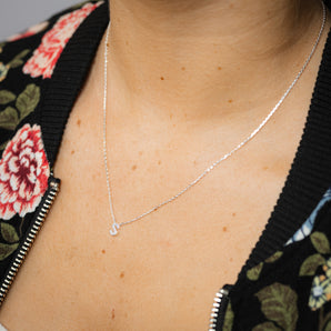 Luminesce Lab Grown Diamond "S" Pendant on Adjustable 40-45cm Chain Set in Sterling Silver