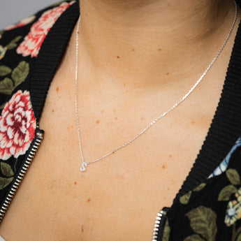 Luminesce Lab Grown Diamond "S" Pendant on Adjustable 40-45cm Chain Set in Sterling Silver