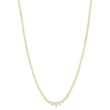 Luminesce Lab Grown 4 Carat Diamond Tennis Necklace in 9ct Yellow Gold