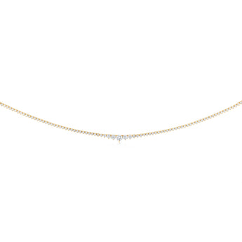 Luminesce Lab Grown 4 Carat Diamond Tennis Necklace in 9ct Yellow Gold