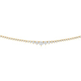 Luminesce Lab Grown 4 Carat Diamond Tennis Necklace in 9ct Yellow Gold