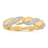 Luminesce Lab Grown 1/6 Carat Diamond Ring in Gold Plate Silver