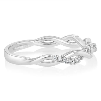 Luminesce Lab Grown 1/10 Carat Diamond Ring in Sterling Silver