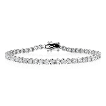 Luminesce Lab Grown 2.00 Carat Diamond Tennis Bracelet in Sterling Silver