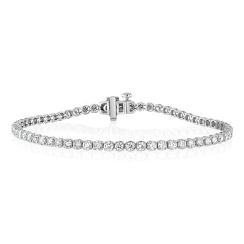 Luminesce Lab Grown 3 Carat Diamond Tennis Bracelet in Platinum