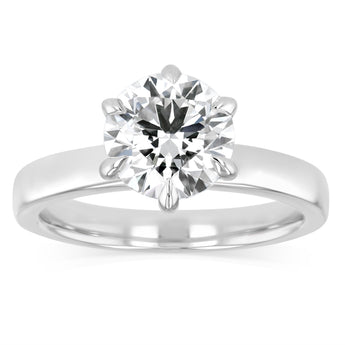 Luminesce Lab Grown 2 Carat Diamond Solitaire Ring in Platinum