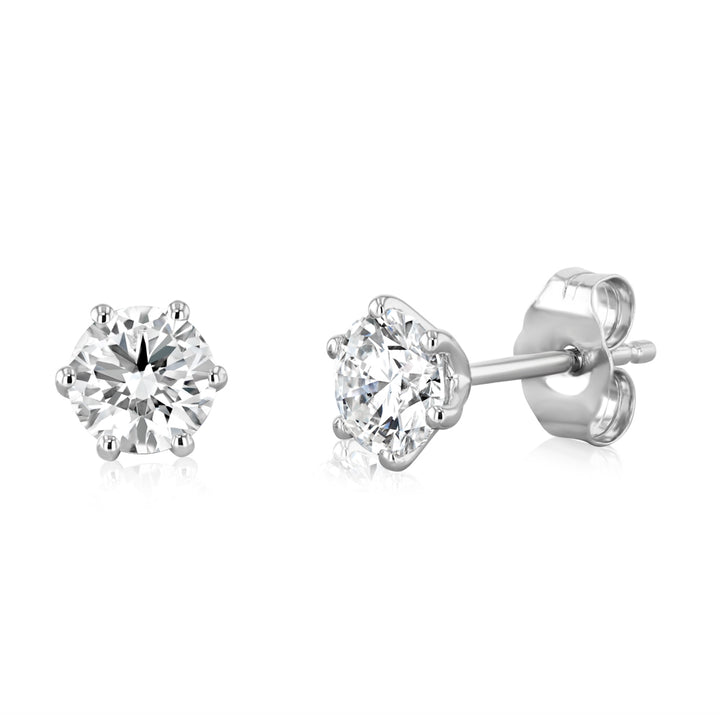 Luminesce Lab Grown 2 Carat Diamond Stud Earrings in Platinum