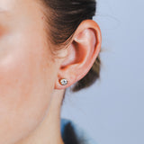 Luminesce Lab Grown 3/4 Diamond Bezel Set Earrings in 9ct Yellow Gold