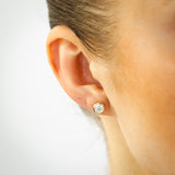 Luminesce Lab Grown 1 Carat Diamond Bezel Set Earrings in 9ct Yellow Gold