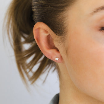 Luminesce Lab Grown 1/5 Carat Diamond Bezel Set Earrings in 9ct Yellow Gold