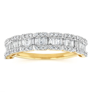 Luminesce Lab Grown 3/4 Carat Ring in Gold Plated Sterling Silver