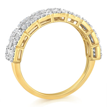 Luminesce Lab Grown 3/4 Carat Ring in Gold Plated Sterling Silver