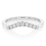 Luminesce Lab Grown 1/5 Carat Diamond Eternity Curve Ring in Platinum