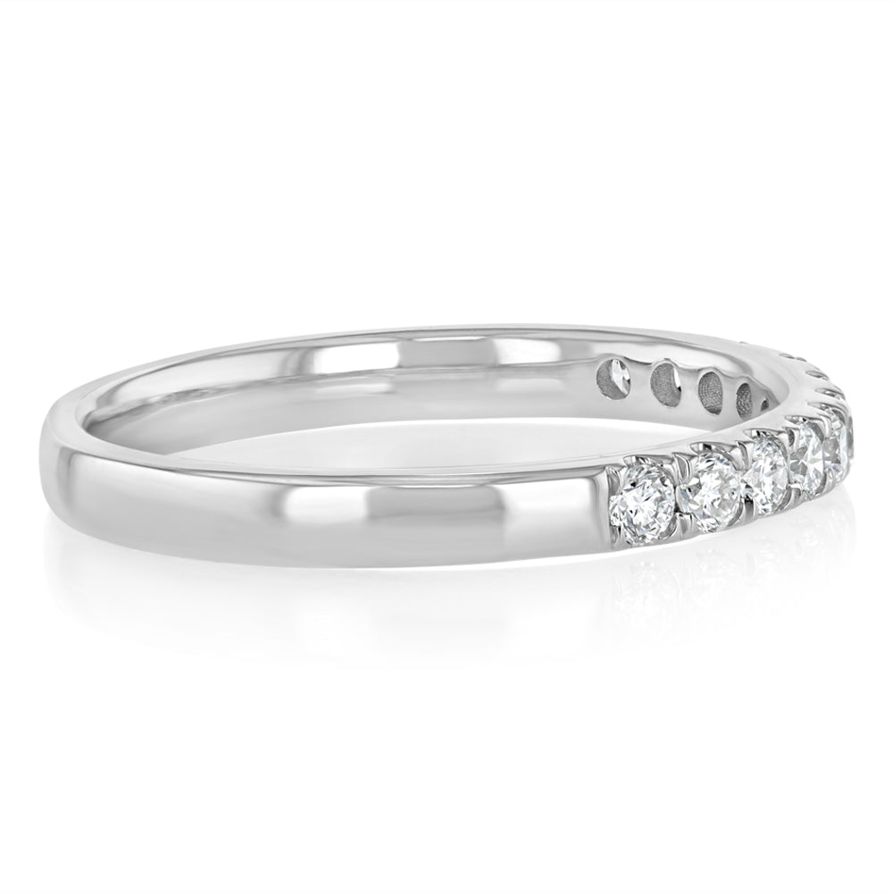 Plr Straight Rings Luminesce Lab Grown 0.32 Carat Eternity Straight Ring in Platinum ...