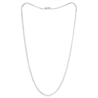 Luminesce Lab Grown 5 Carat Diamond 46cm Tennis Necklace in 9ct White Gold