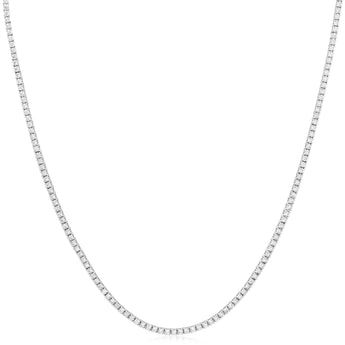 Luminesce Lab Grown 5 Carat Diamond 46cm Tennis Necklace in 9ct White Gold