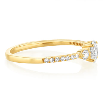 Luminesce Lab Grown 1/3 Carat Diamond Solitaire Ring in 9ct Yellow Gold